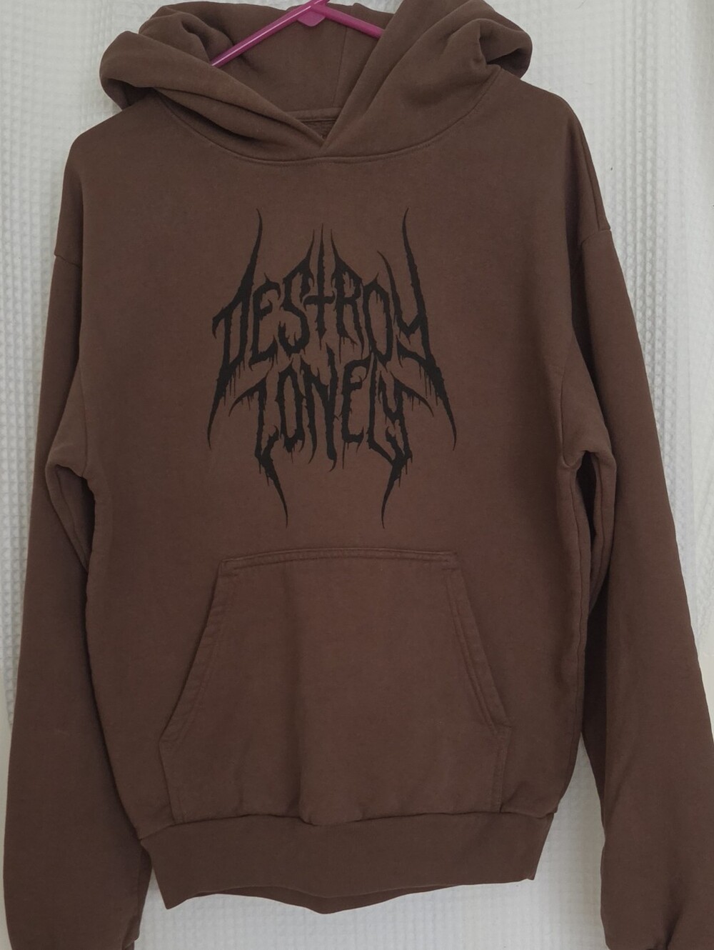 Destroy Lonely Love Lasts Forever Album. Merch Hoodie
Brown, Size S